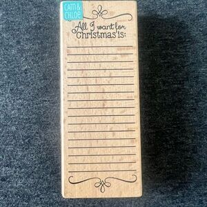 Cam & Chloe Christmas Wish List Notepad stamp